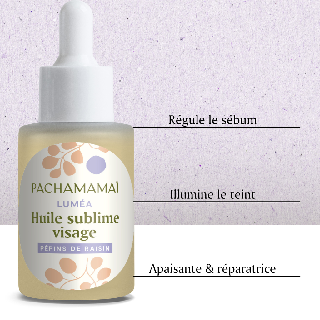 Huile visage pépins de raisin Pachamamai - Lumea