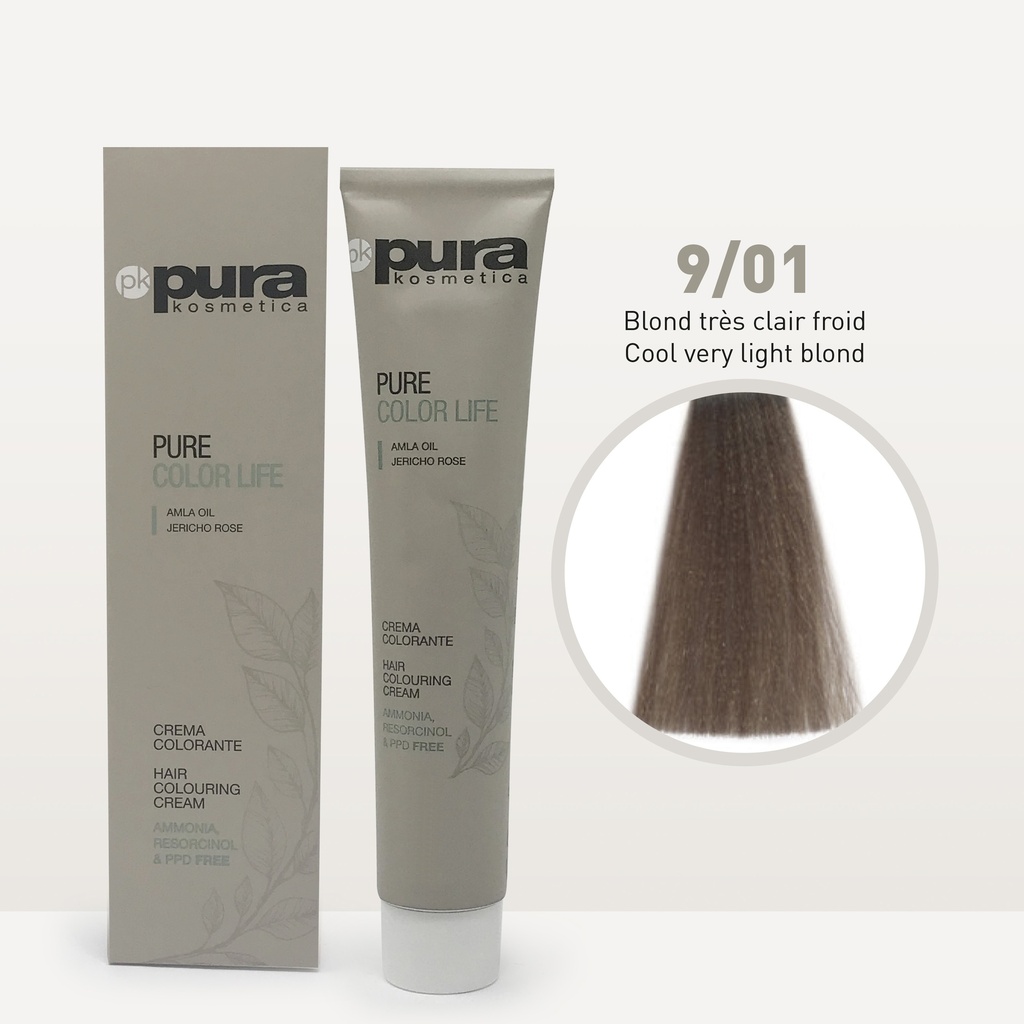 [4CP00212] PURE COLOR LIFE 100 ML. 9/01 Blond très clair froid PCCC03109001