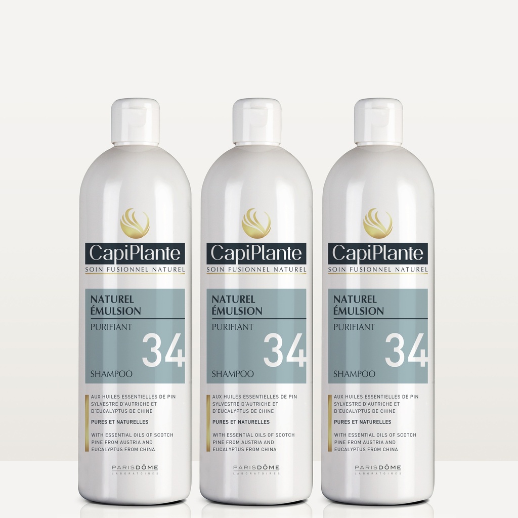 CAPIPLANTE™ Naturel émulsion purifiant N°34 500ml - kit de 3