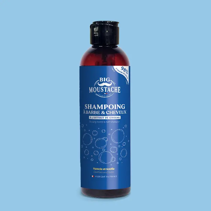 [4BM00307] Big Moustache® shampoing barbe et cheveux 200ml 