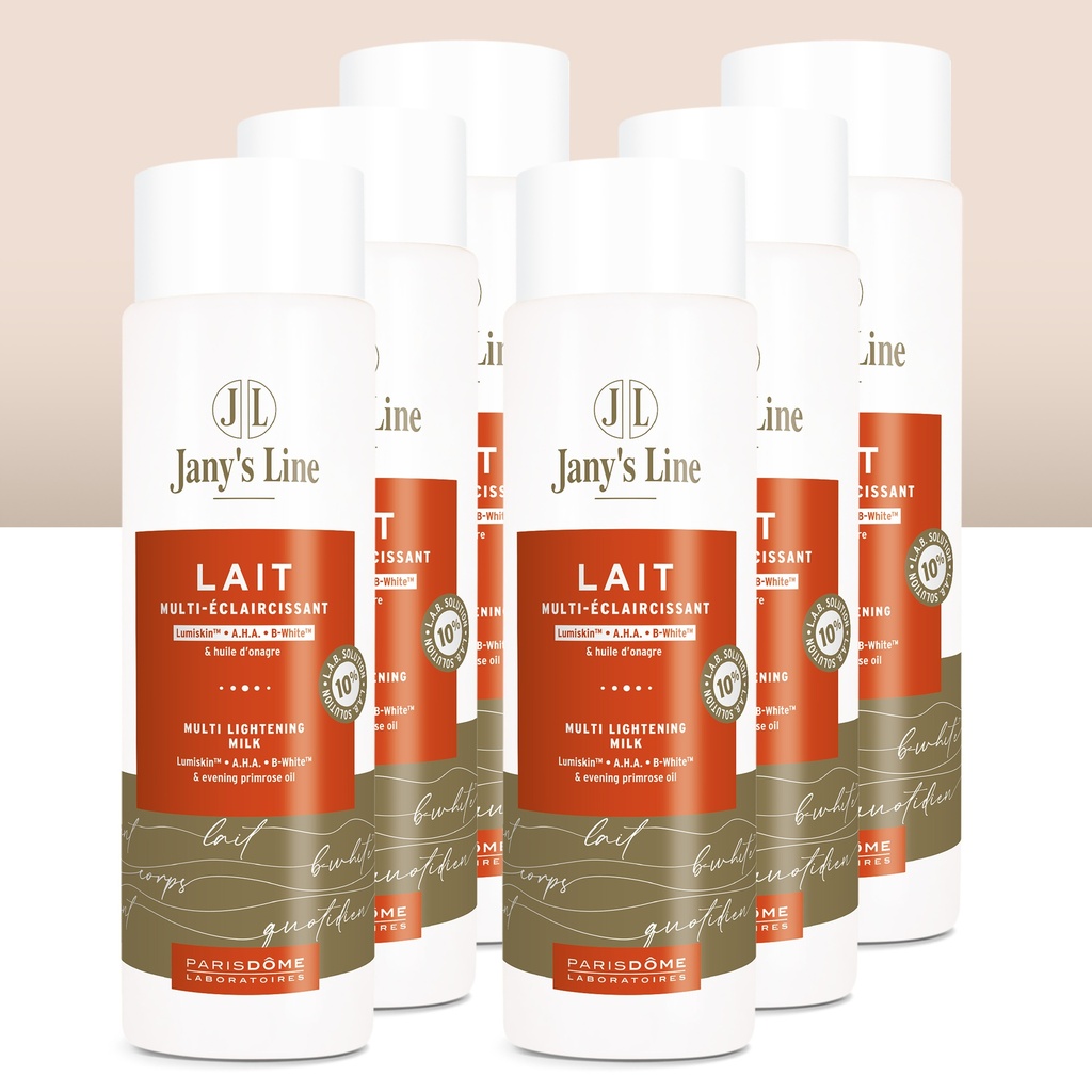 JANY'S LINE™ Lait multi-éclaircissant 500 ml - Kit de 6 