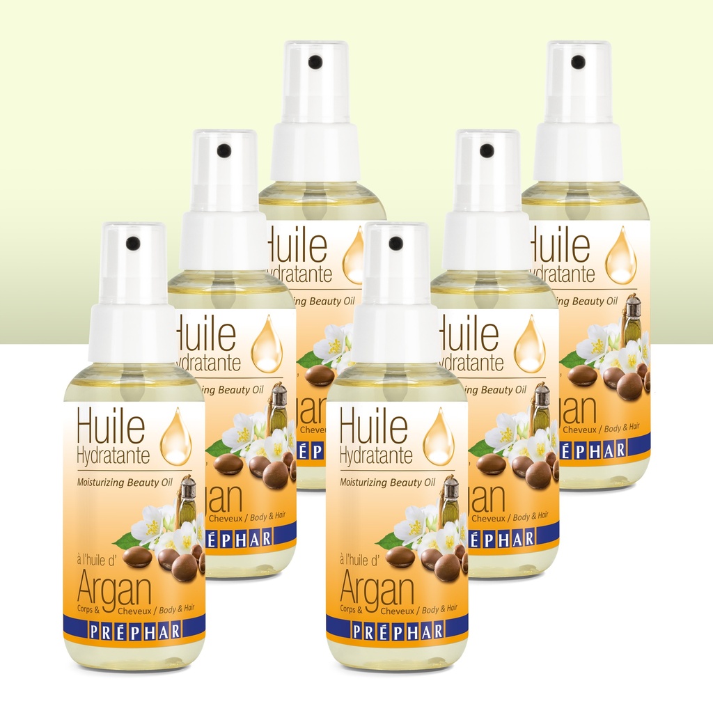 PRÉPHAR™ Huile hydratante à l'huile d'argan 100 ml - kit de 6