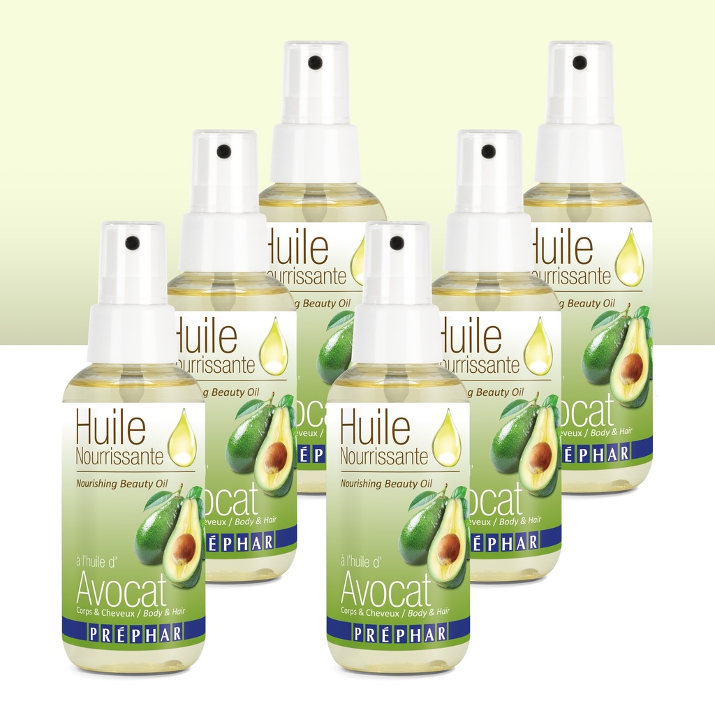 PRÉPHAR™ Huile nourrissante à l'huile d'avocat 100 ml - kit de 6 