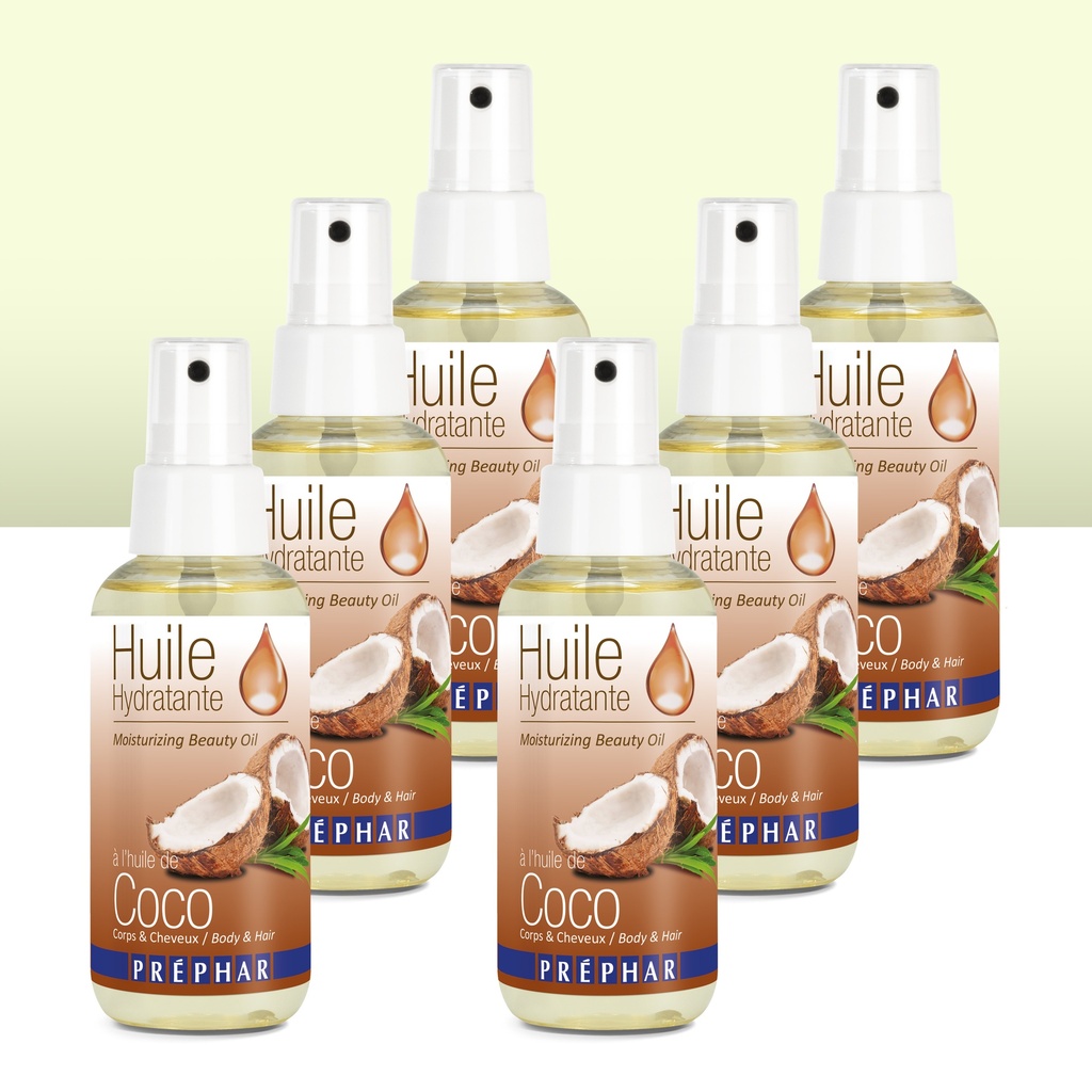 PRÉPHAR™ Huile hydratante à l'huile de coco 100 ml - kit de 6