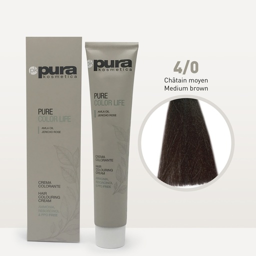 [4CP00205] PURE COLOR LIFE 100 ML. 4/0 Châtain moyen OYCC26100400